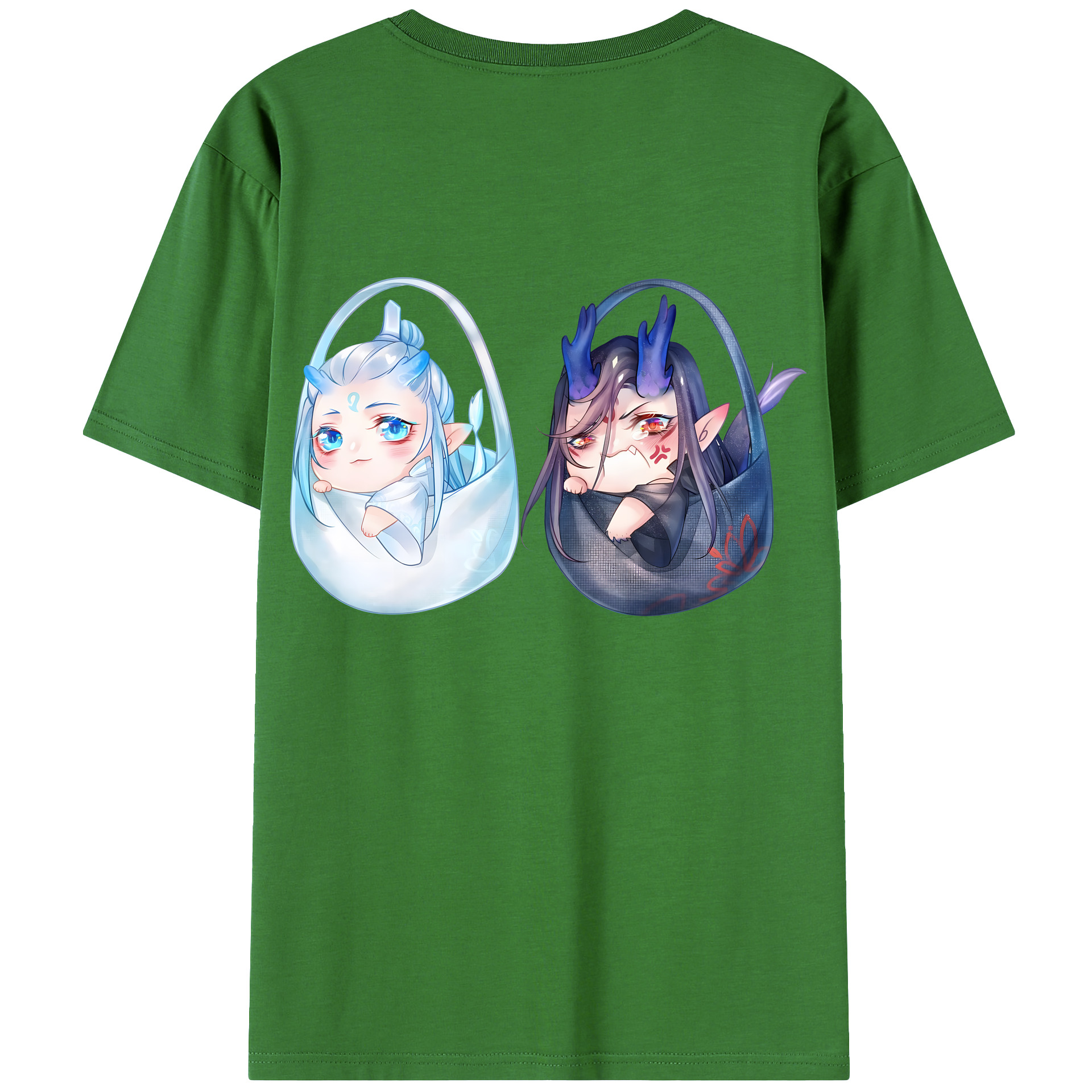 （画像用） Ne Zha 2 ナタ 魔童の大暴れ レディース半袖Tシャツ(バックプリント)